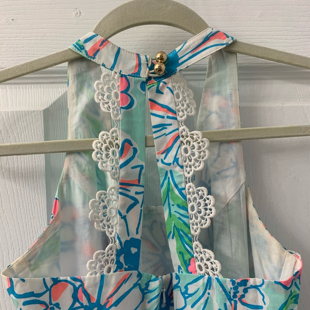 Lilly Pulitzer Zo Sandbar Blue Splish Splash dress - Picture 4 of 8